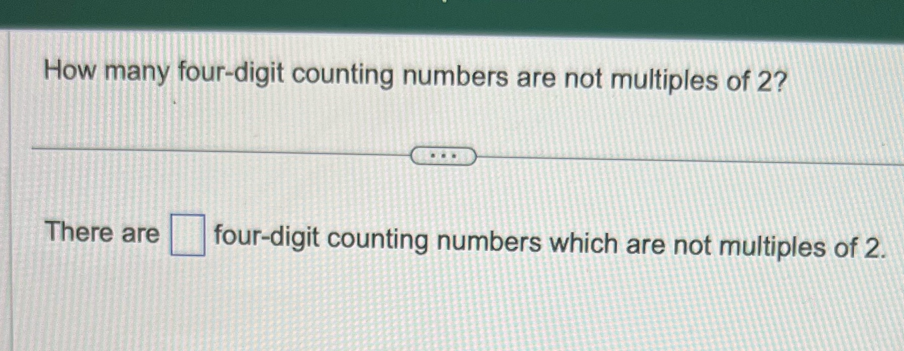 How many four-digit counting numbers are not