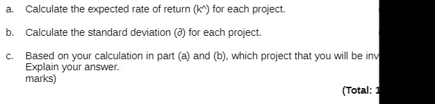 a. Calculate the expected rate of return le\")