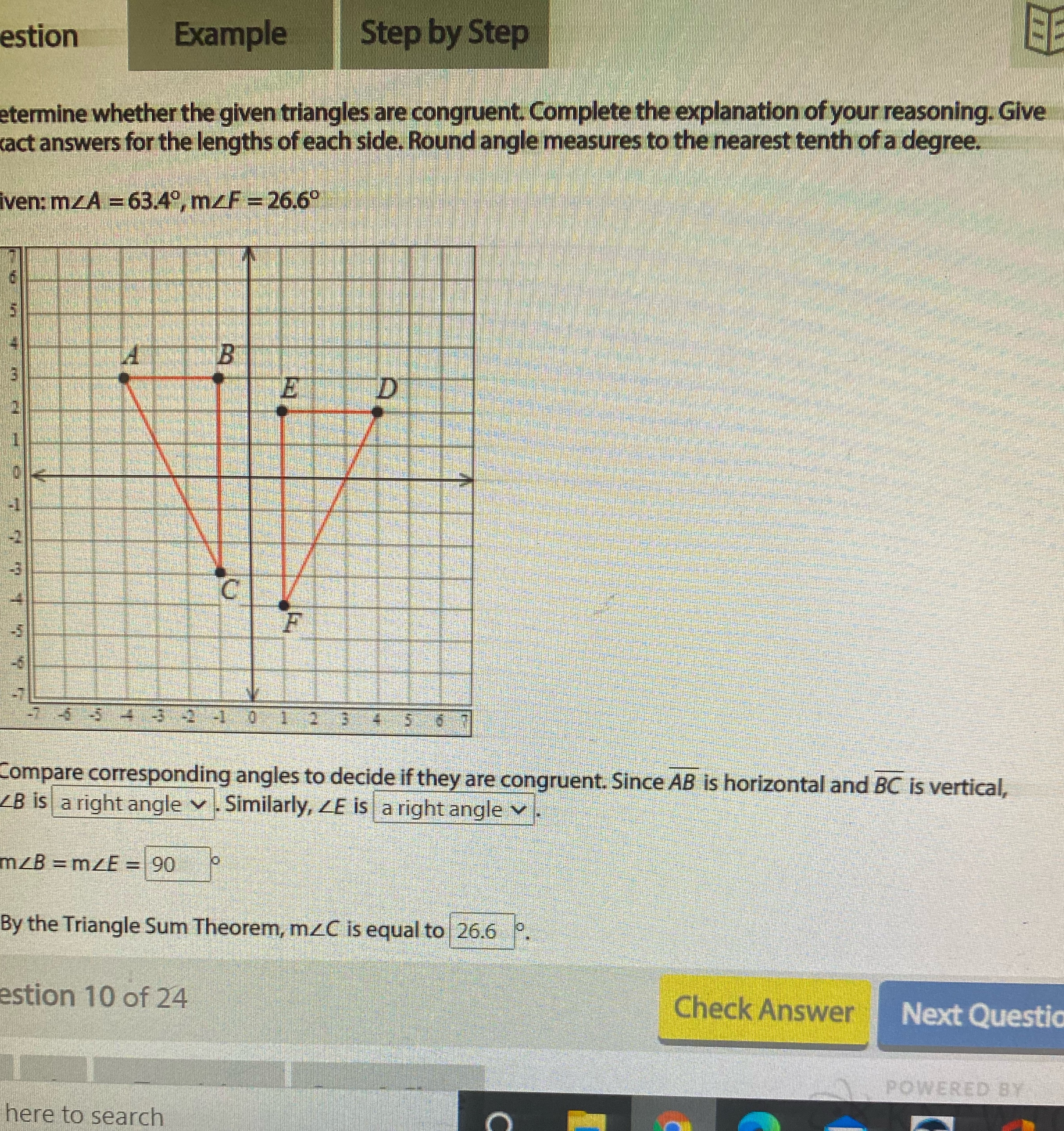 Answer the following questions. AB is horizontal