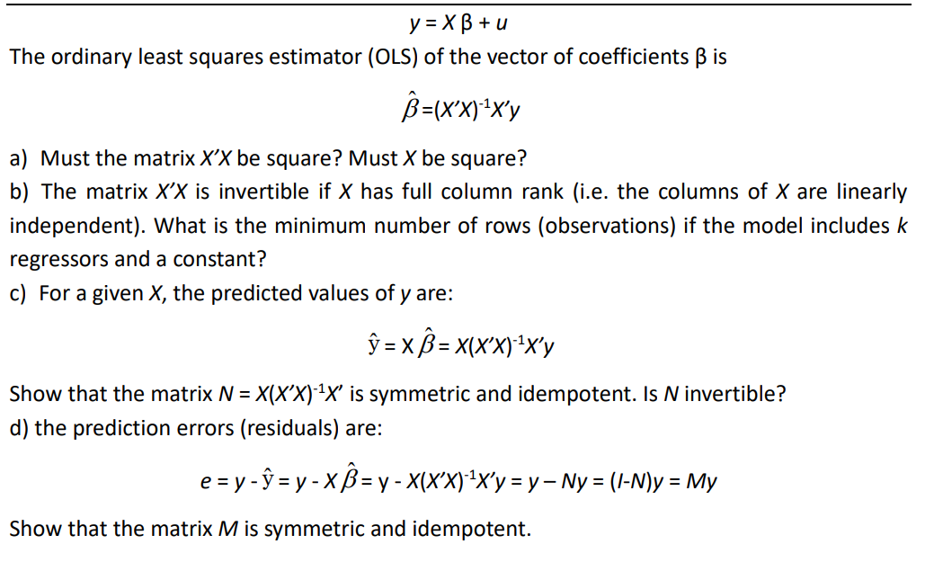 Question 2 Consider the multivariate linear