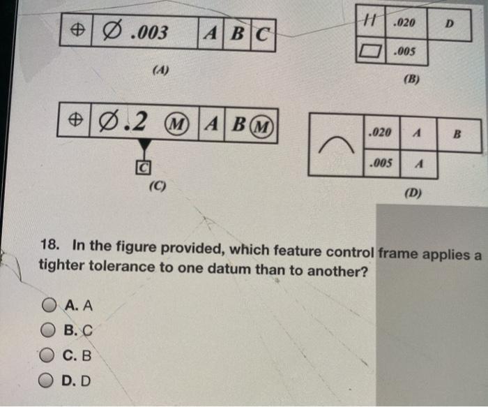 Plzz solve.. 0.003 H .020 D A B C .005 (A) (B)