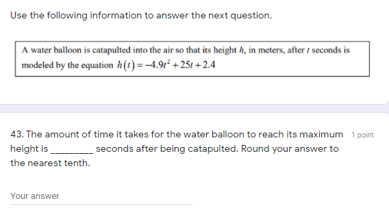 41. 1 point Which of the following graphs is most