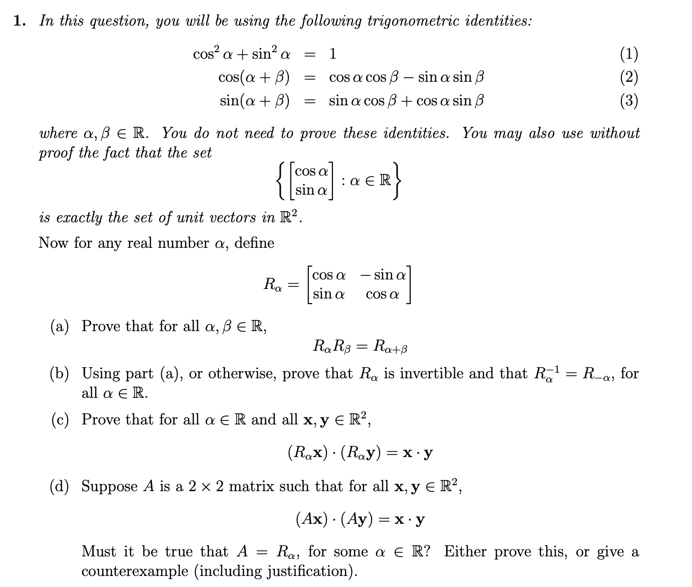 1. In this question, you will be using the