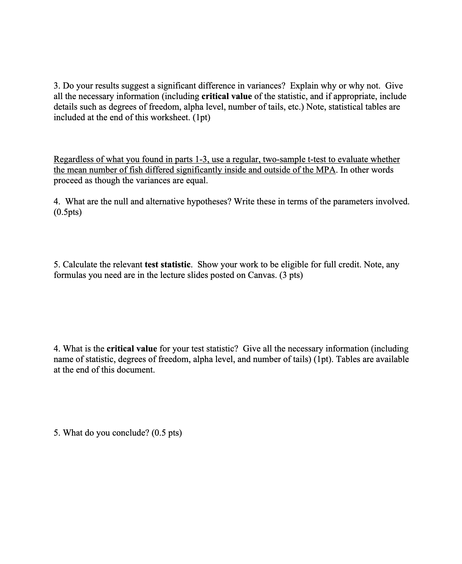 BIOL 260 Assignment 2b Analyze data and answer