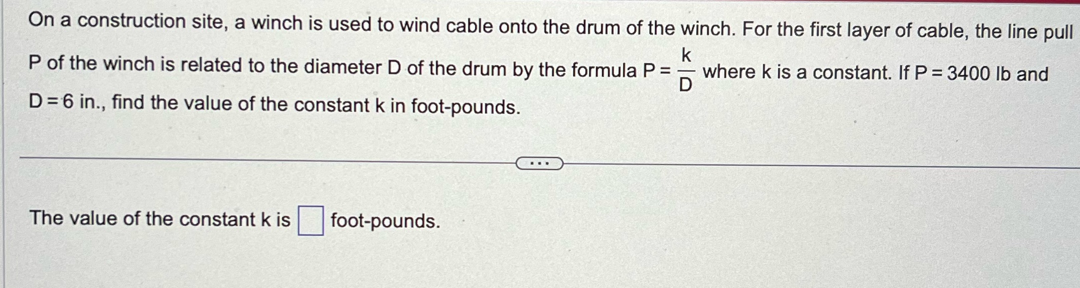 On a construction site, a winch is used to wind