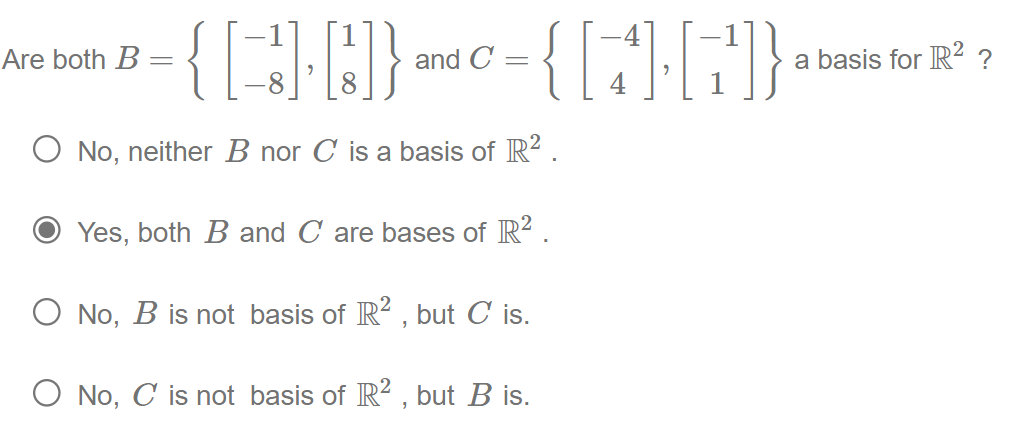 Write vector b as a linear combination of the