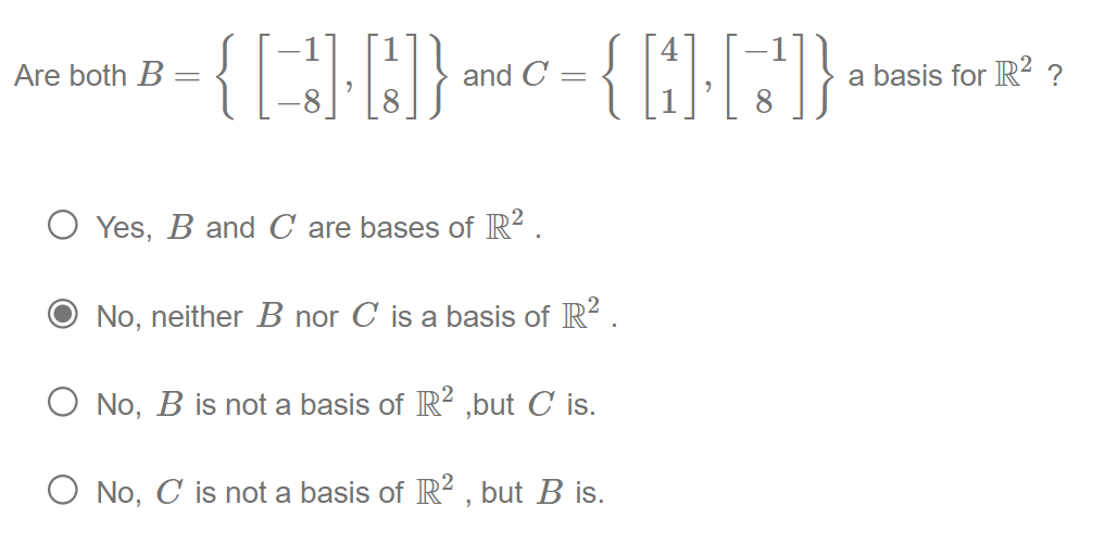 Write vector b as a linear combination of the