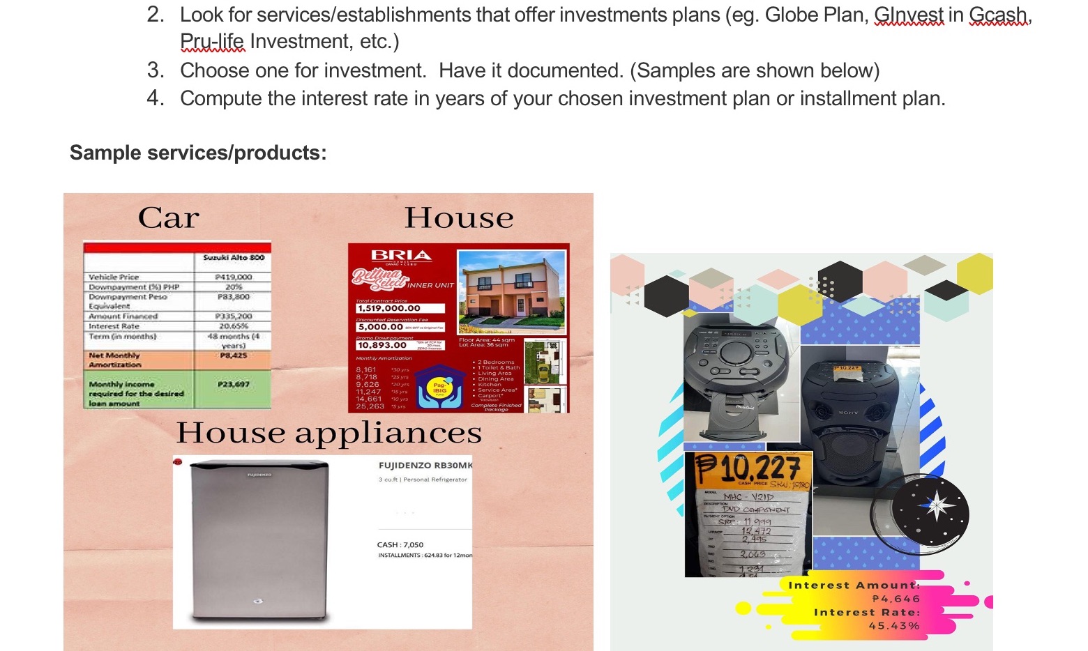 Send a picture for the sample installment and for