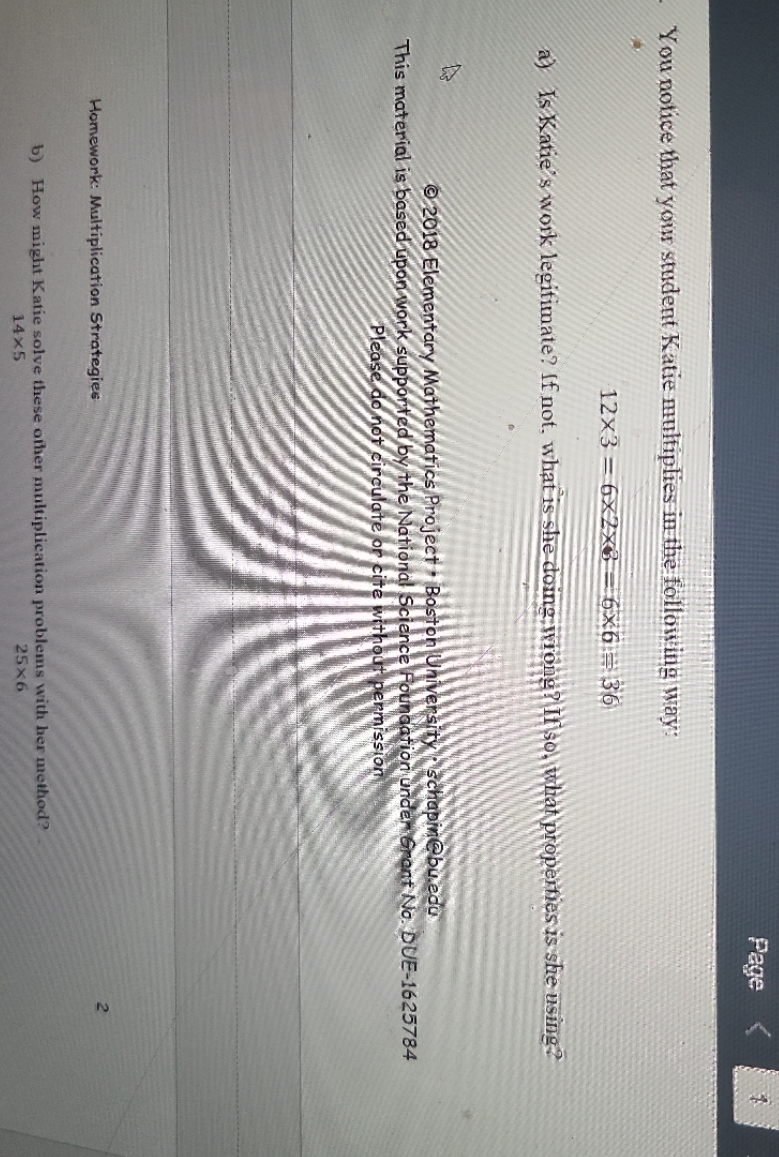 a and b Page You notice that your student Katie