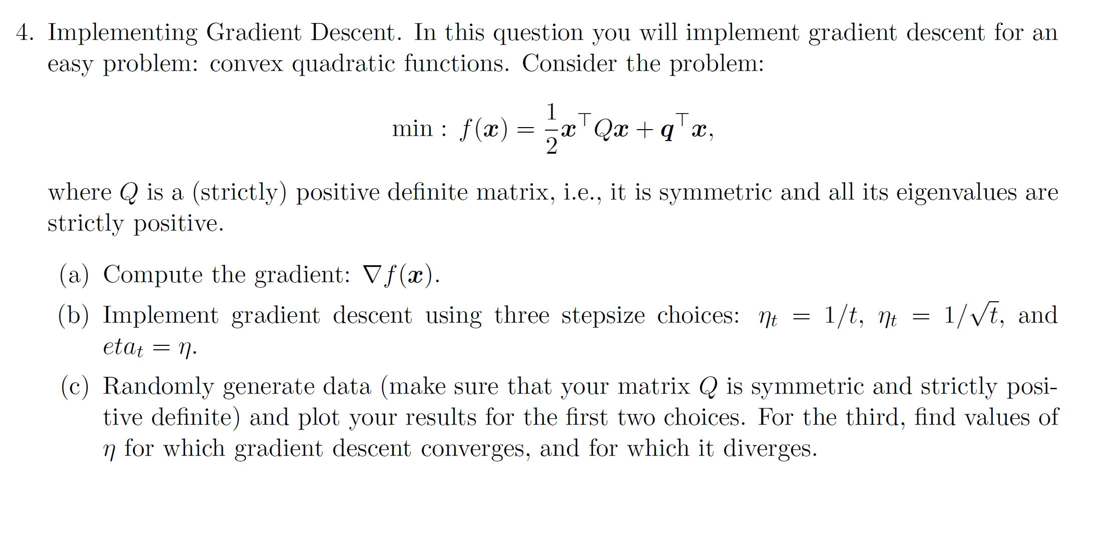 4. Implementing Gradient Descent. In this