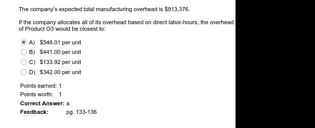 The company's expected total manufacturing