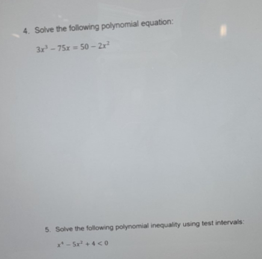 advanced functions 4. Solve the following