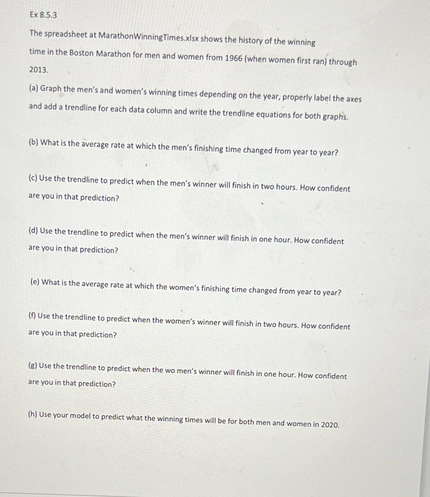 Ex8.5.3 The spreadsheet at