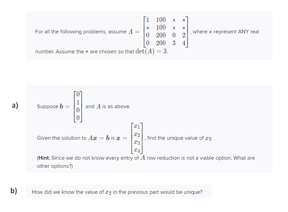 100 * * 100 For all the following problems,