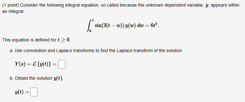 Thank you! (1 point) Consider the following