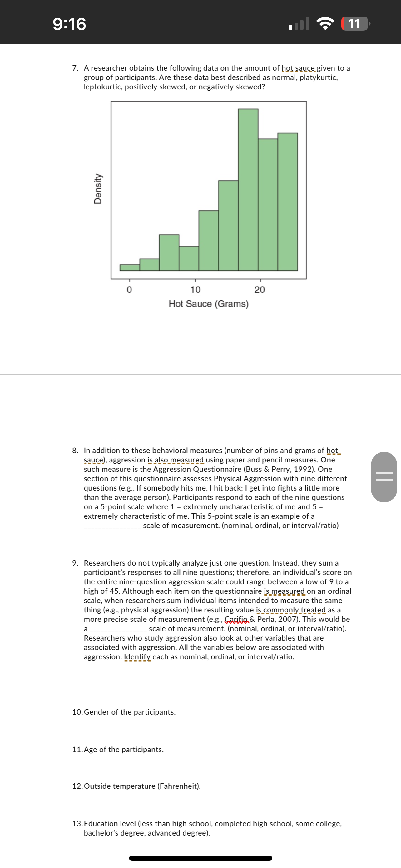 9:16 ( 11 Chapter 1 Activity 1.2 - Questions 1-15