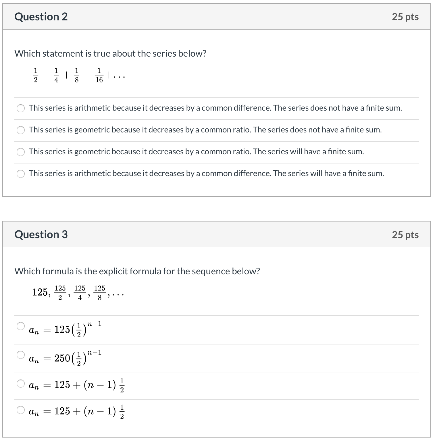 Please help! Question 2 25 pts Which statement is