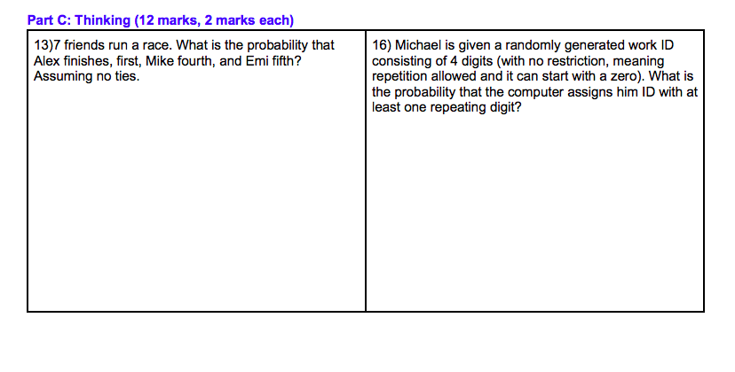 show your work for the question, it's grade 12