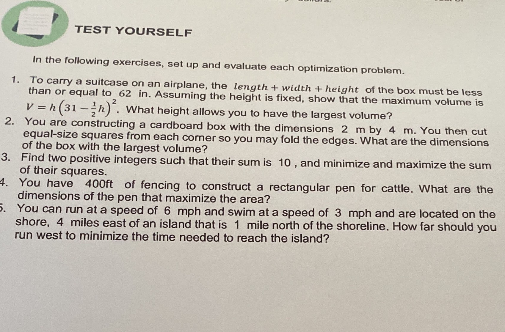 This is Math in the Modern World. Kindly write