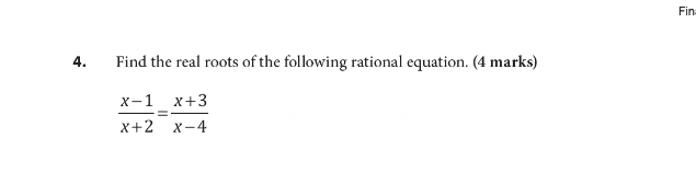 please help solve Fin 4. Find the real roots of