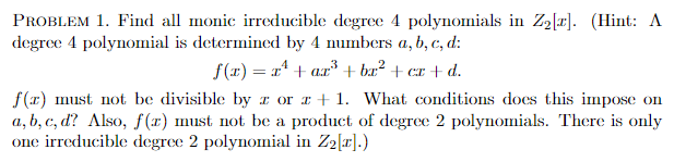 Math Coding Theory Problem: PROBLEM 1. Find all