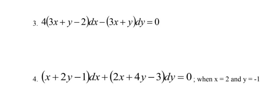 differential equation: Substitution Suggested by