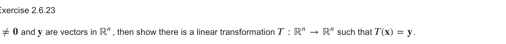 Exercise 2.6.23 7E 0 and y are vectors in R\" ,