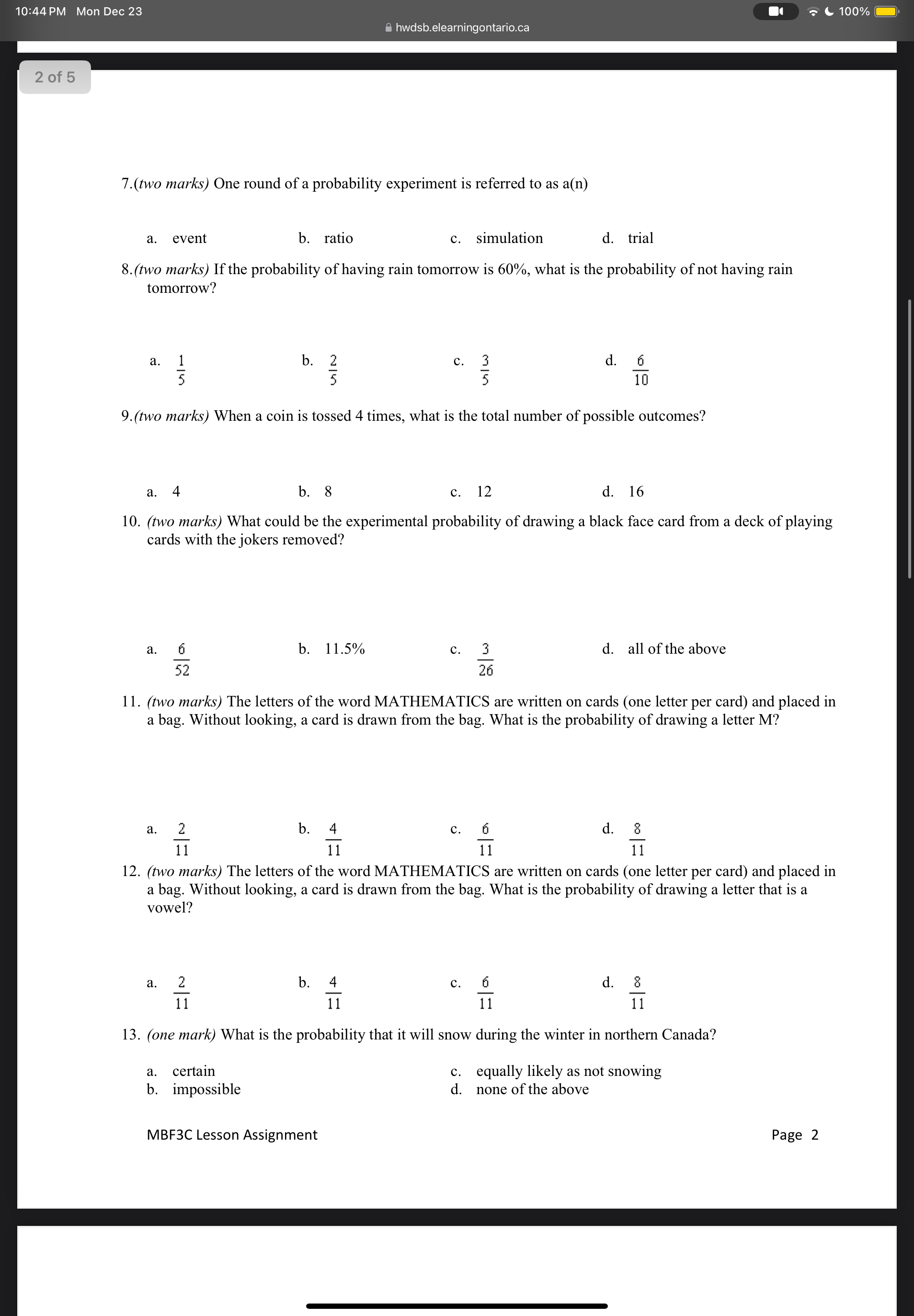 10:44 PM Mon Dec 23 100% A