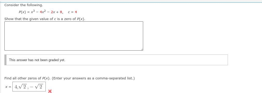 Two polynomials P and D are given. Use either