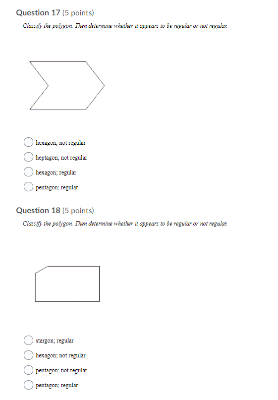 Question 19 (5 points) Use the terms vertical