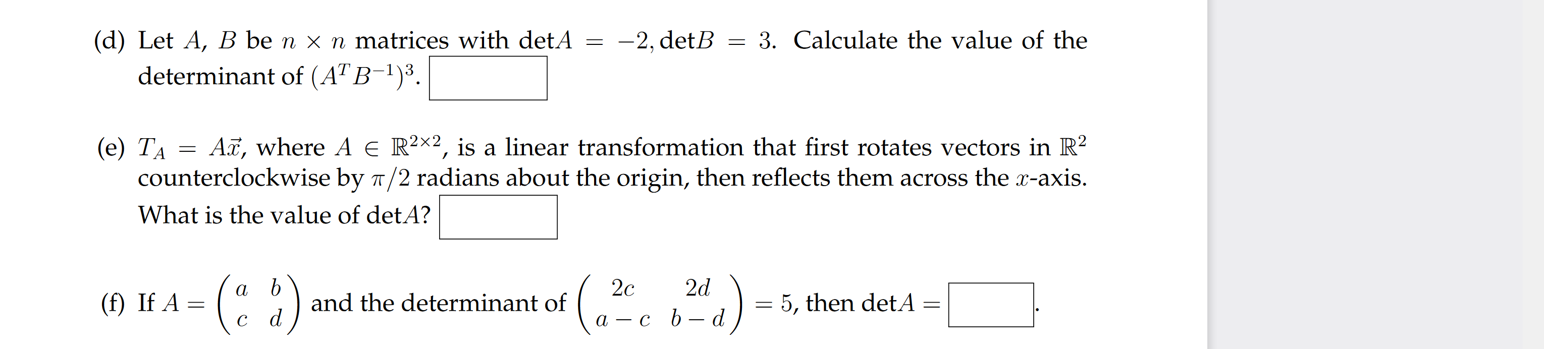 please show work and explanation (d) Let A, B be