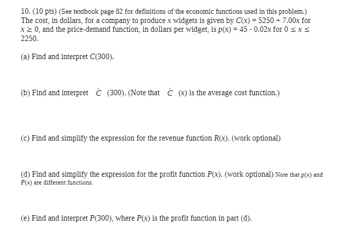 10. (10 pts) (See textbook page 82 for
