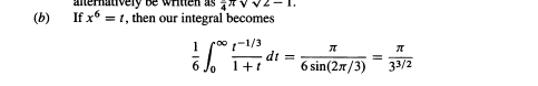 evaluate the following integrals alternatively be