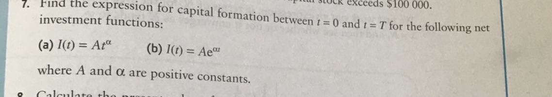 CK exceeds $100 000. 7. Find the expression for