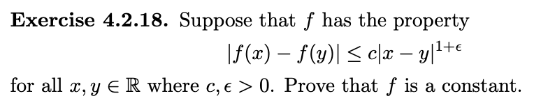 Exercise 4.2.18. Suppose that f has the property