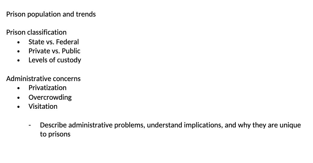 Prison population and trends Prison