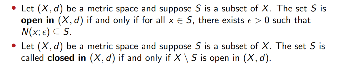 Def: \f0 Let (X: d) be a metric space and suppose