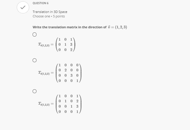 QUESTION 1 V Select the mappings that are linear
