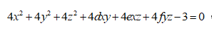 please change this quadric surface equation into