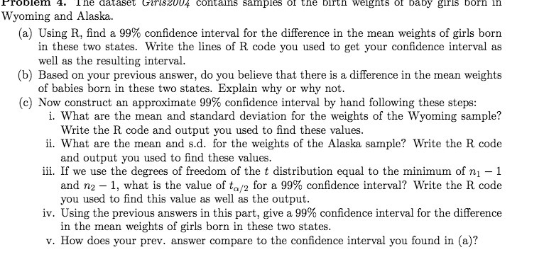 Problem 4. The dataset Gifts2004 contains samples