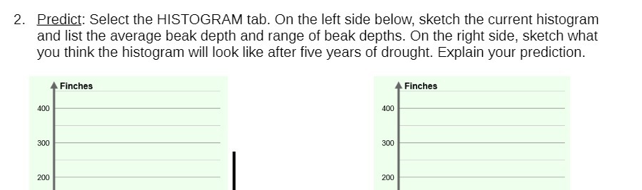 2. Predict: Select the HISTOGRAM tab. On the left