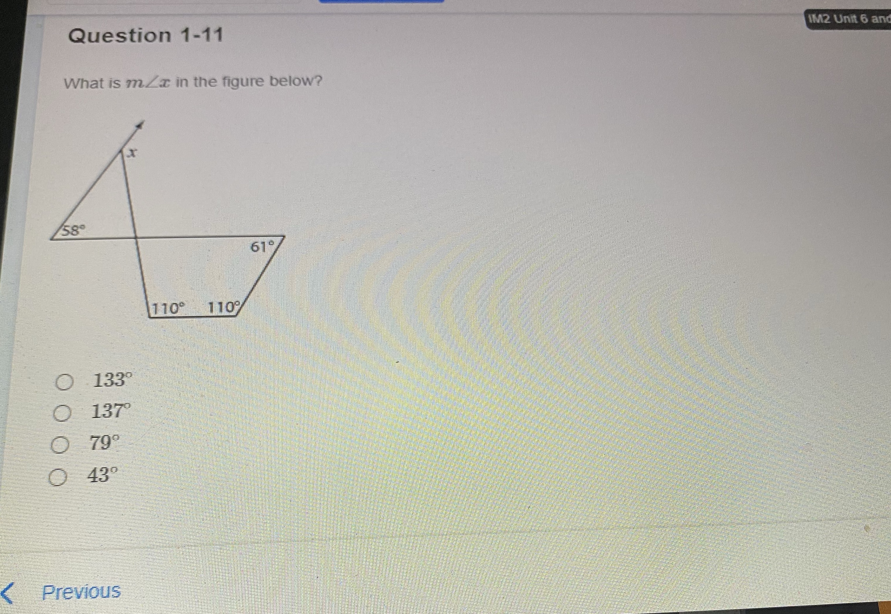 Quiz Question 1-11 M2 Unit 6 an What is max in