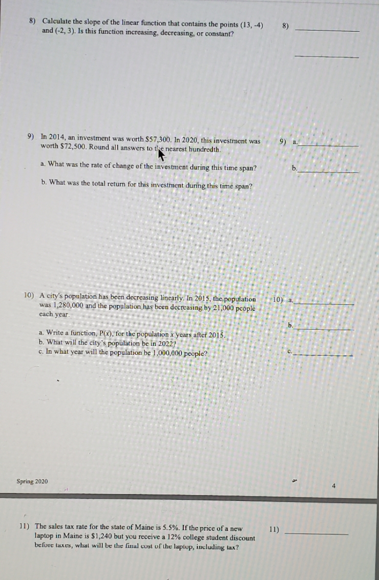 measurement and dimensional analysis 8) Calculate