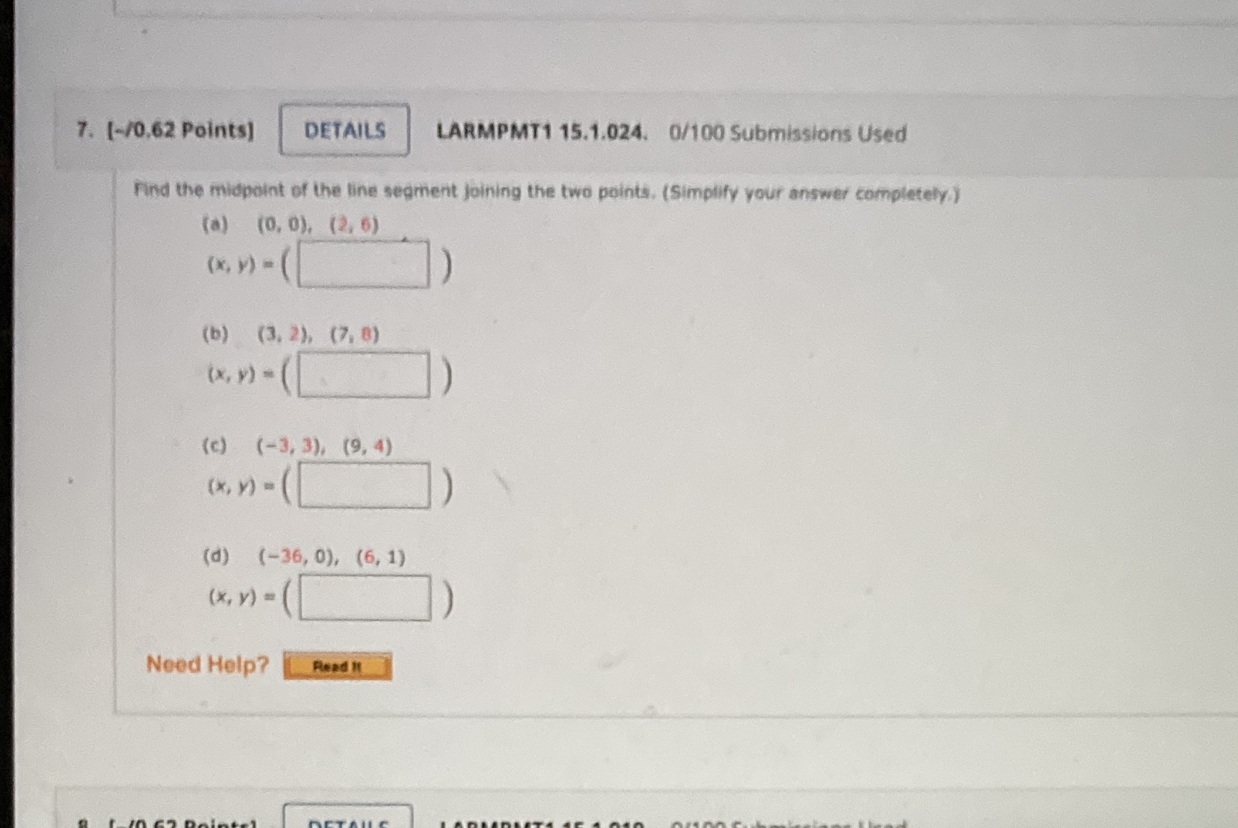 7. [-/0.62 Points] DETAILS LARMPMT1 15.1.024.