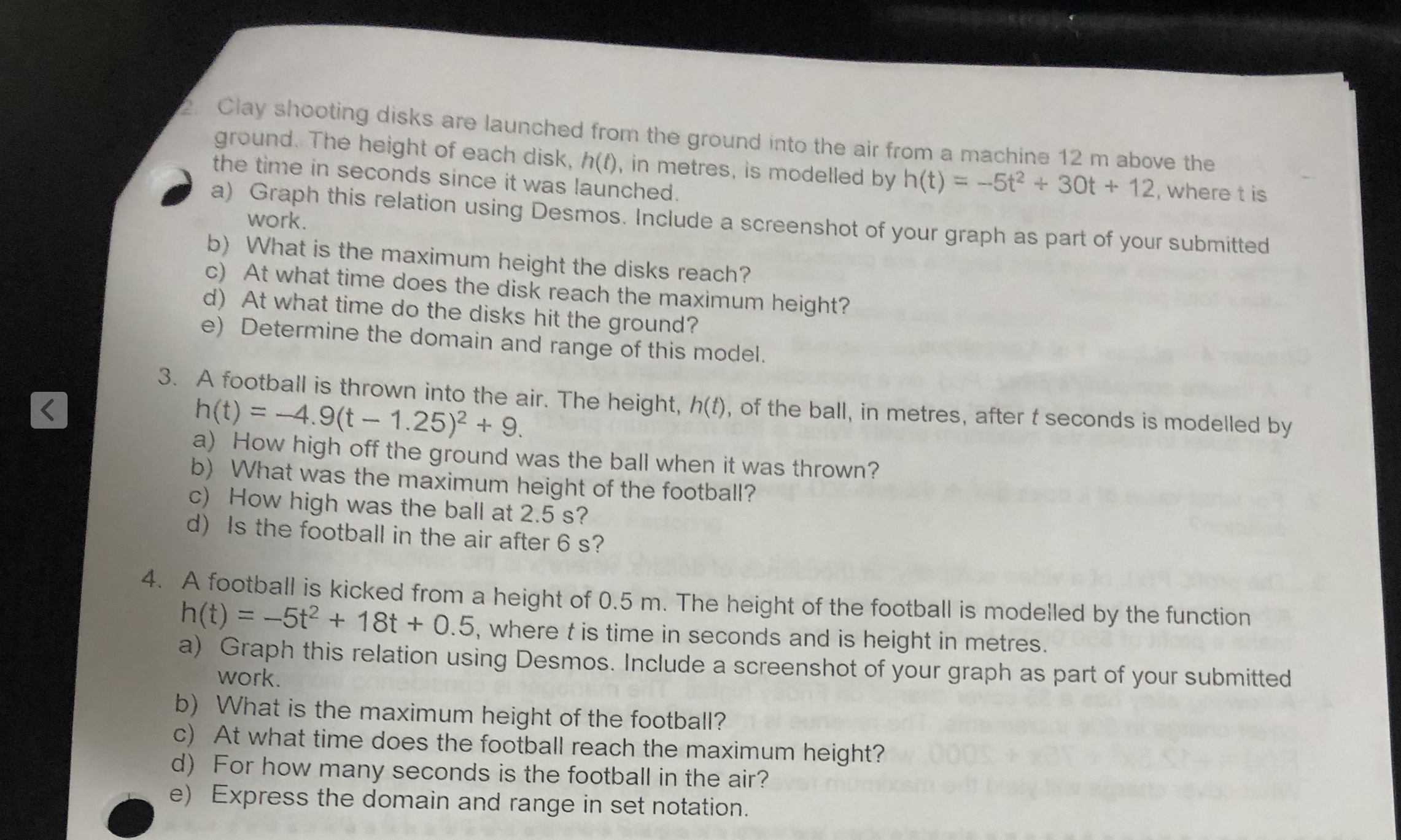Clay shooting disks are launched from the ground