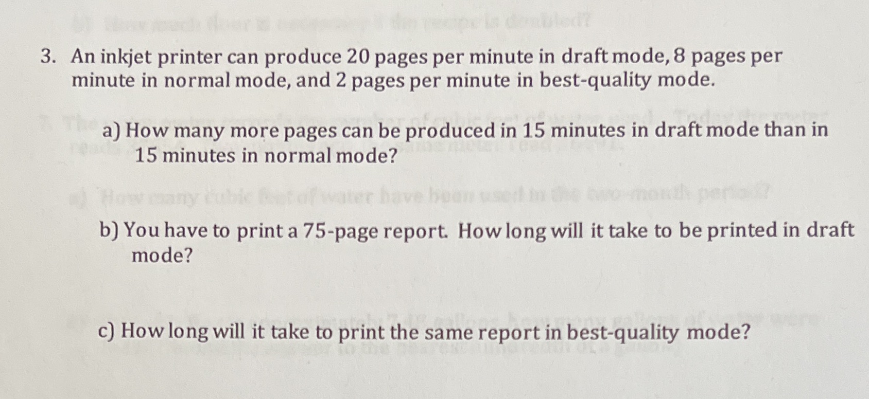 3. An inkjet printer can produce 20 pages per