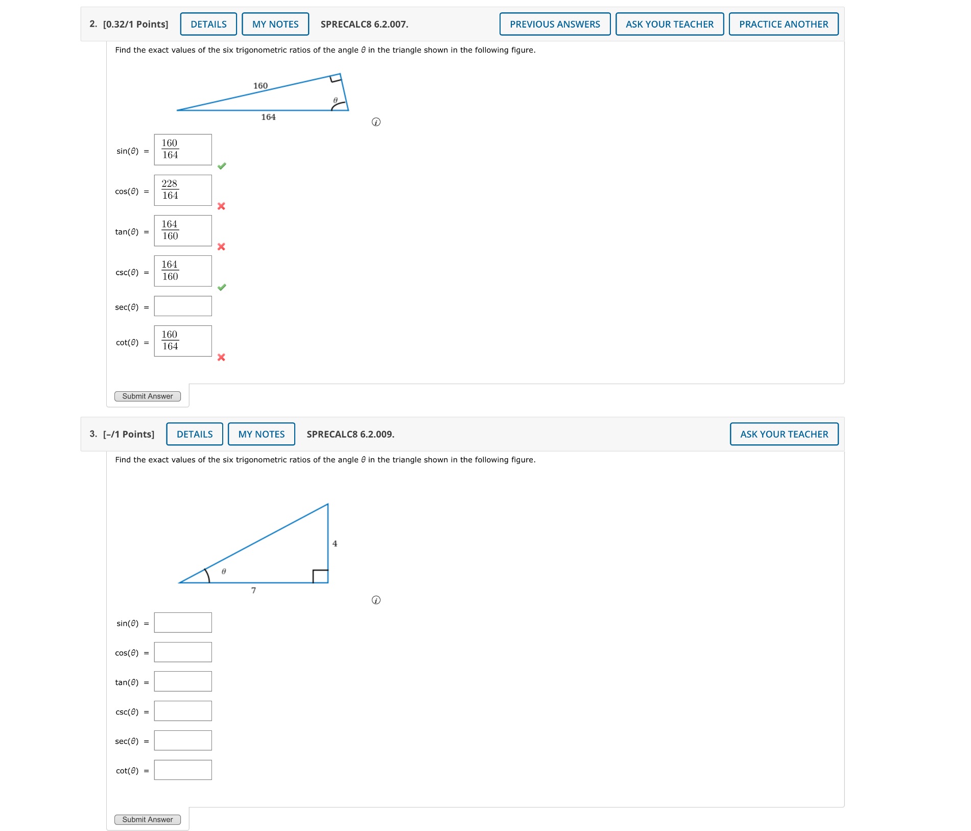 2. [0.32/1 Points] SPRECALCS 6.2.007. PREVIOUS