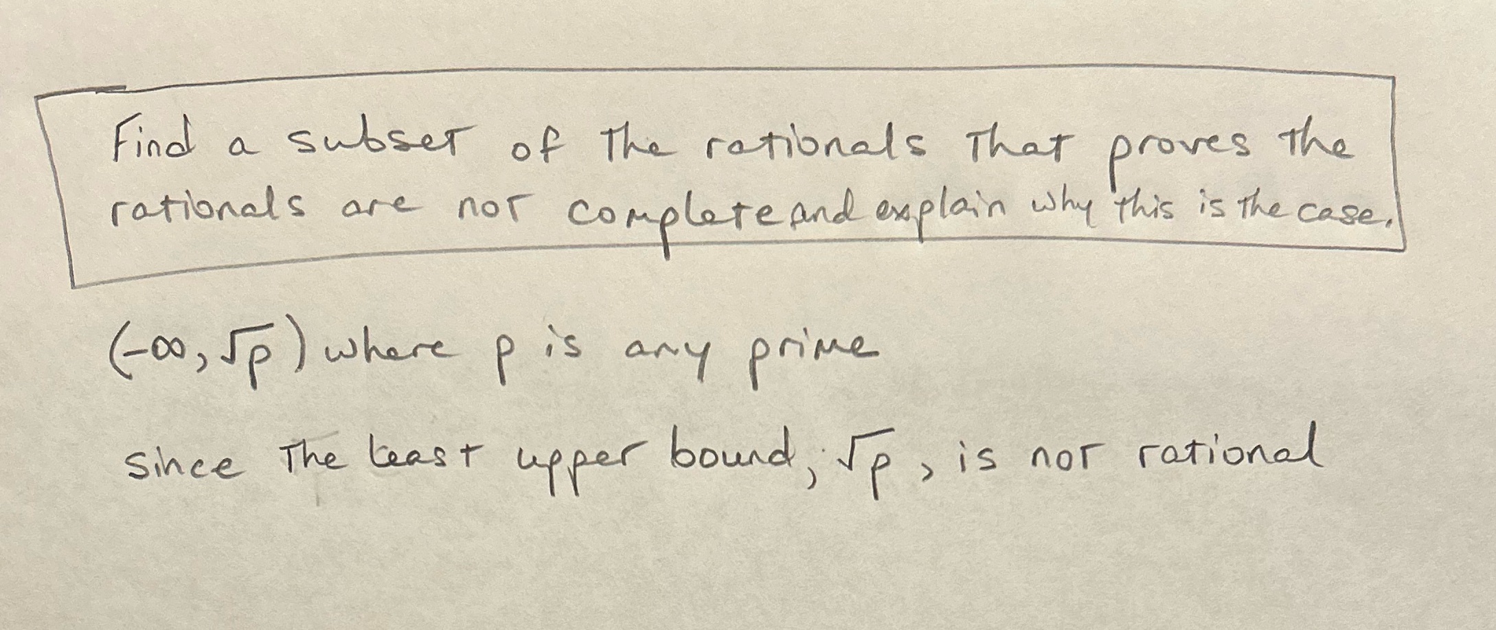 Could someone please check my work? Find a subset