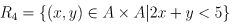 Select all properties on the set A=1,2,3,4,5 that