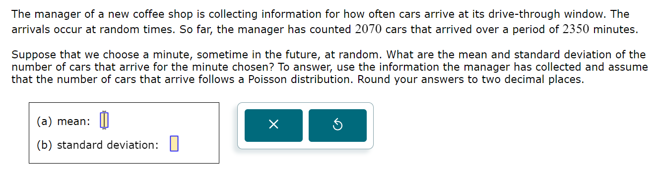 The manager of a new coffee shop is collecting